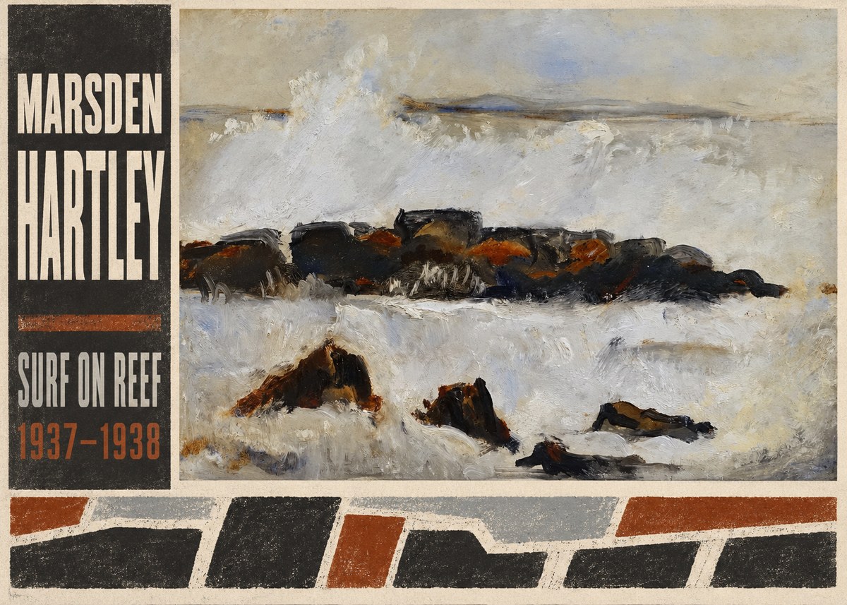 Marsden Hartley Surf on Reef No2 - Plakát