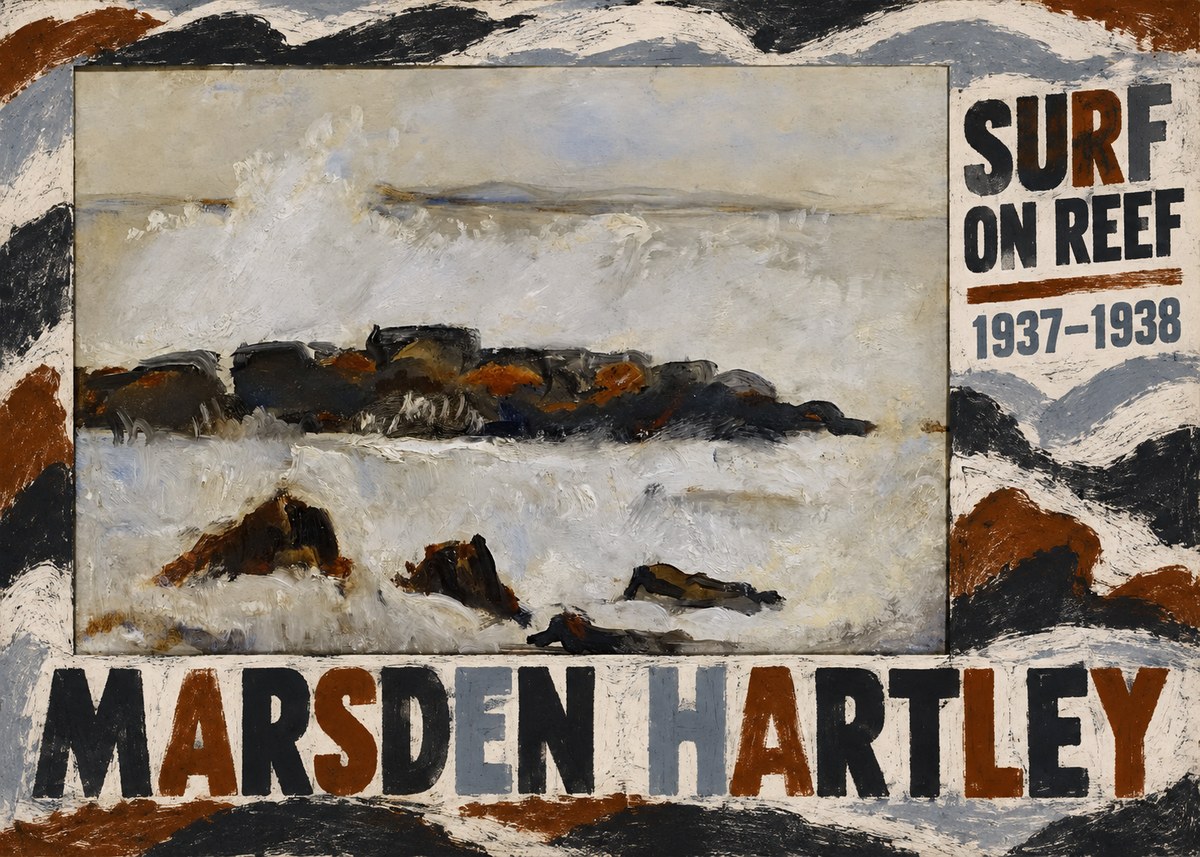 Marsden Hartley Surf on Reef No4 - Plakát