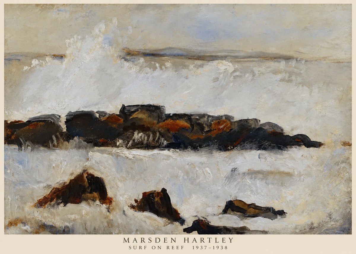Marsden Hartley Surf on Reef No6 - Plakát