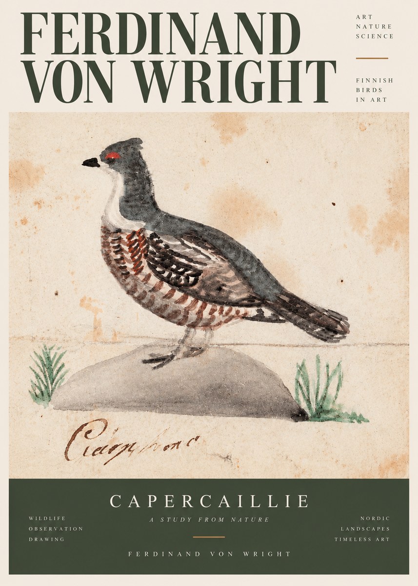 Ferdinand von Wright Grouse No3 - Plakát