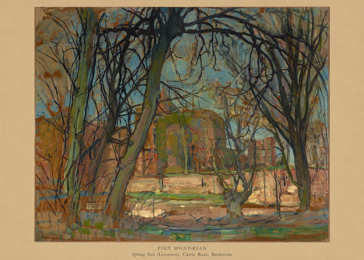 Piet Mondrian Spring Sun (Lentezon), Castle Ruin, Brederode No6 - Plakát