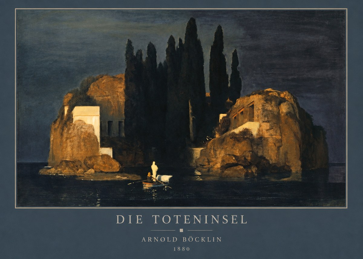 Arnold Böcklin Die Toteninsel VI No3 - Plakát