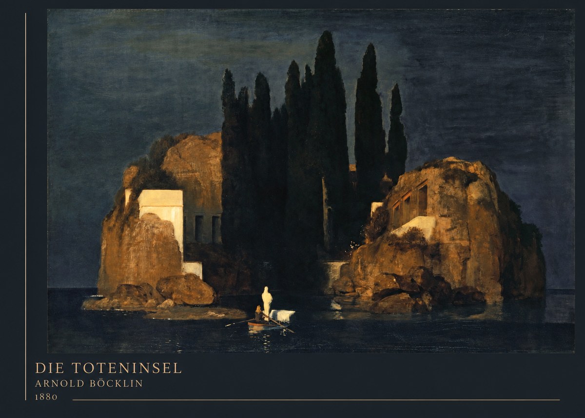 Arnold Böcklin Die Toteninsel VI No4 - Plakát