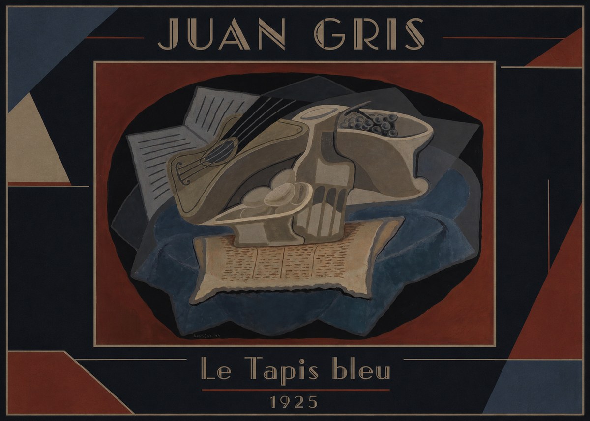 Juan Gris Le Tapis Bleu No2 - Plakát
