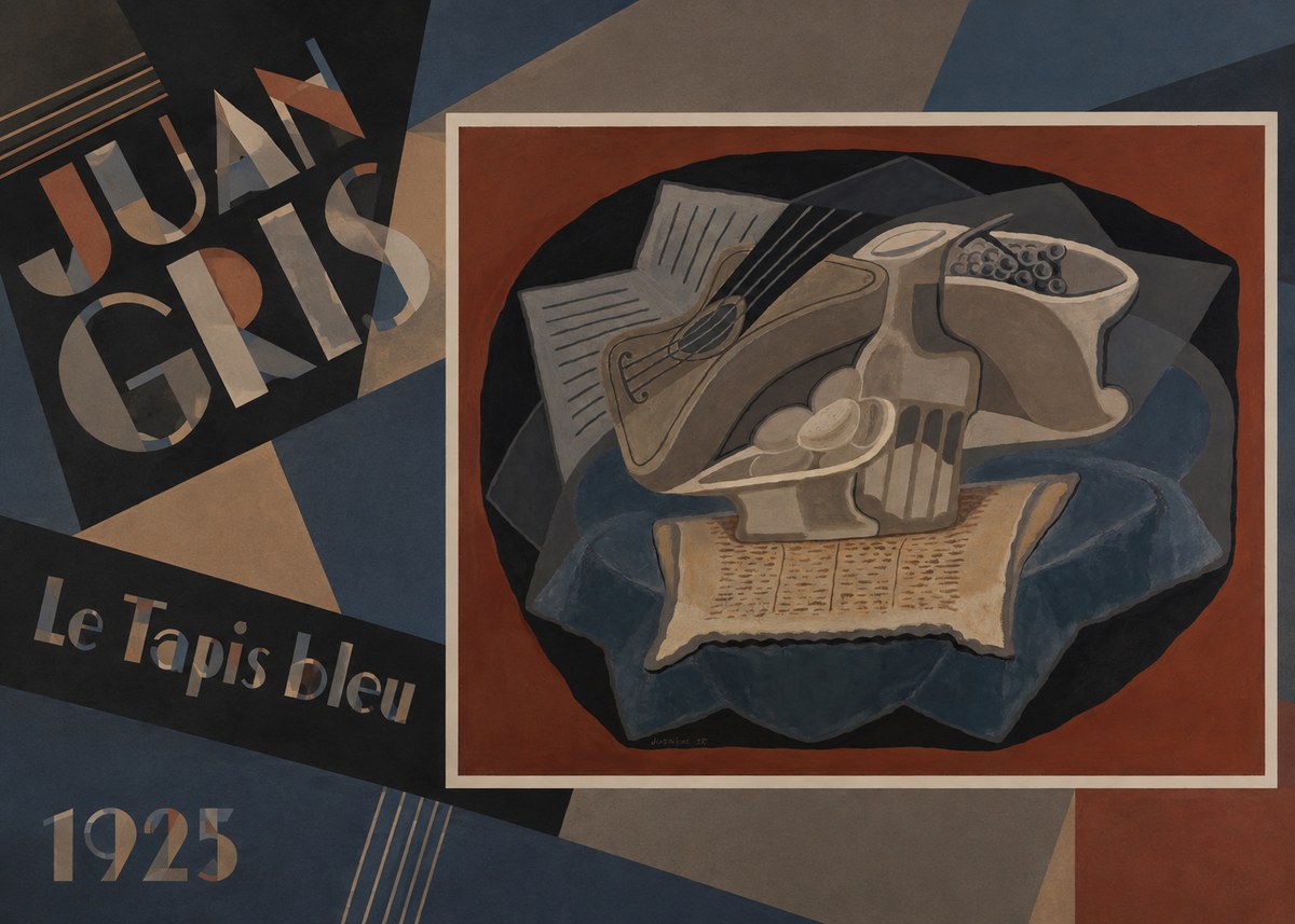 Juan Gris Le Tapis Bleu No3 - Plakát
