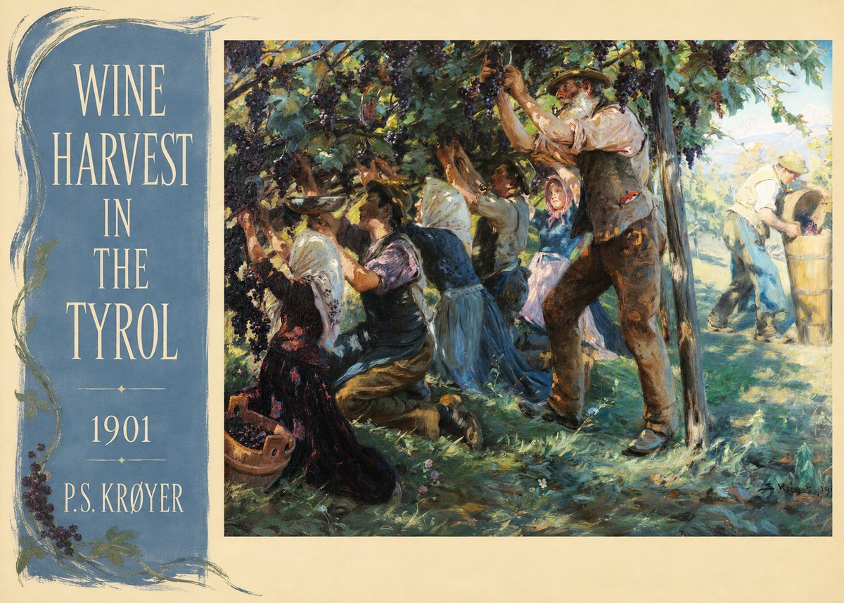 P.S. Krøyer Wine Harvest in the Tyrol No4 - Plakát