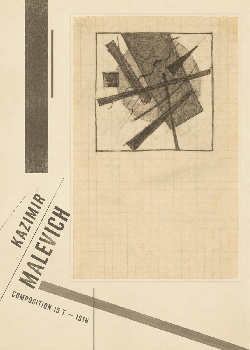 Kazimir Malevich Composition 15 T - 1916 No1 - Plakát