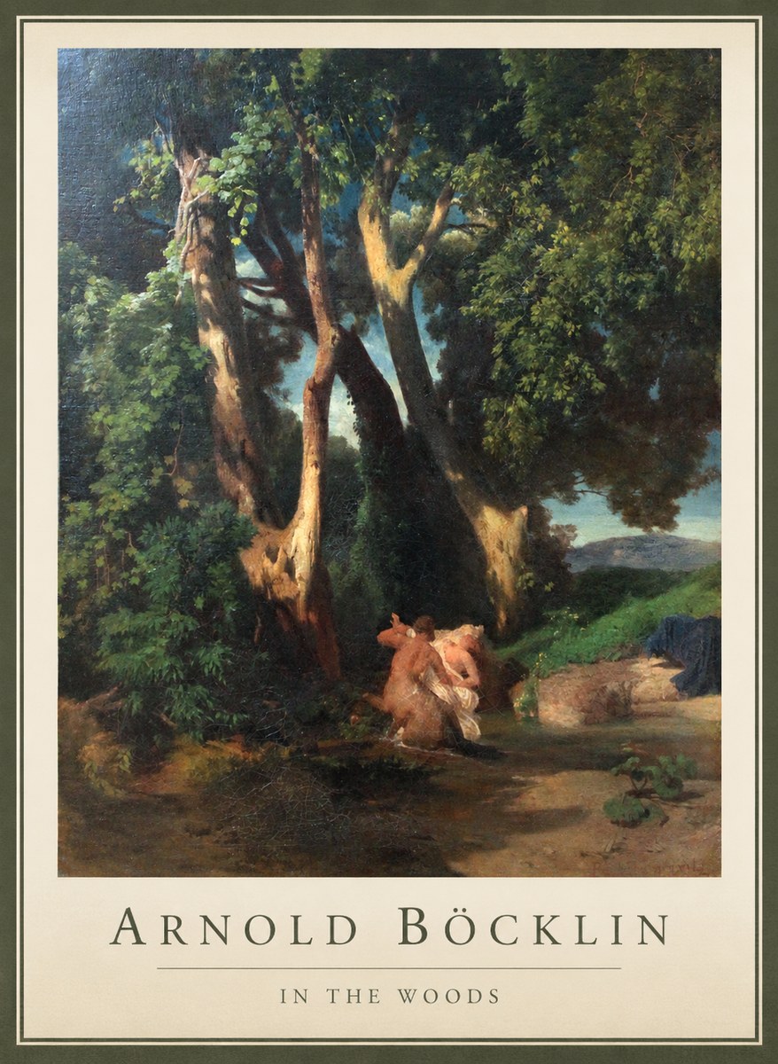 Arnold Böcklin In the Woods No1 - Plakát