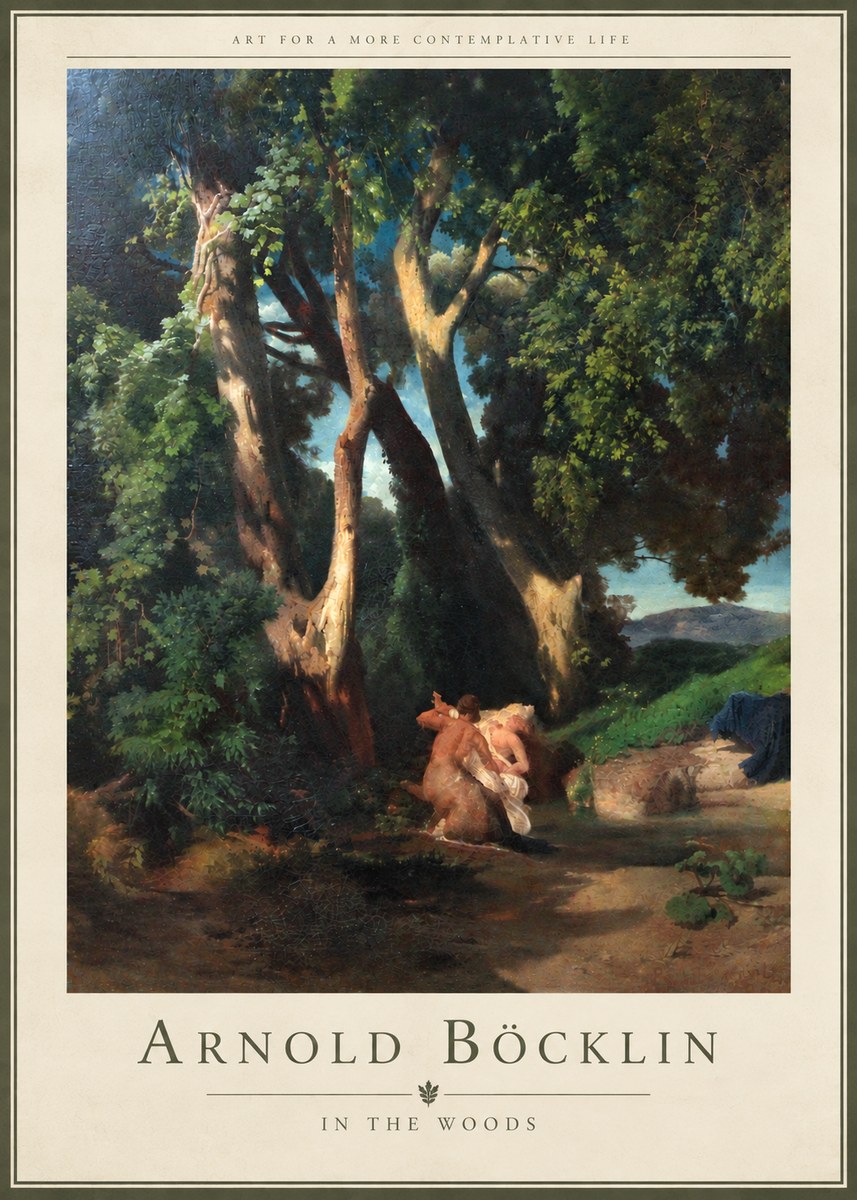 Arnold Böcklin In the Woods No4 - Plakát
