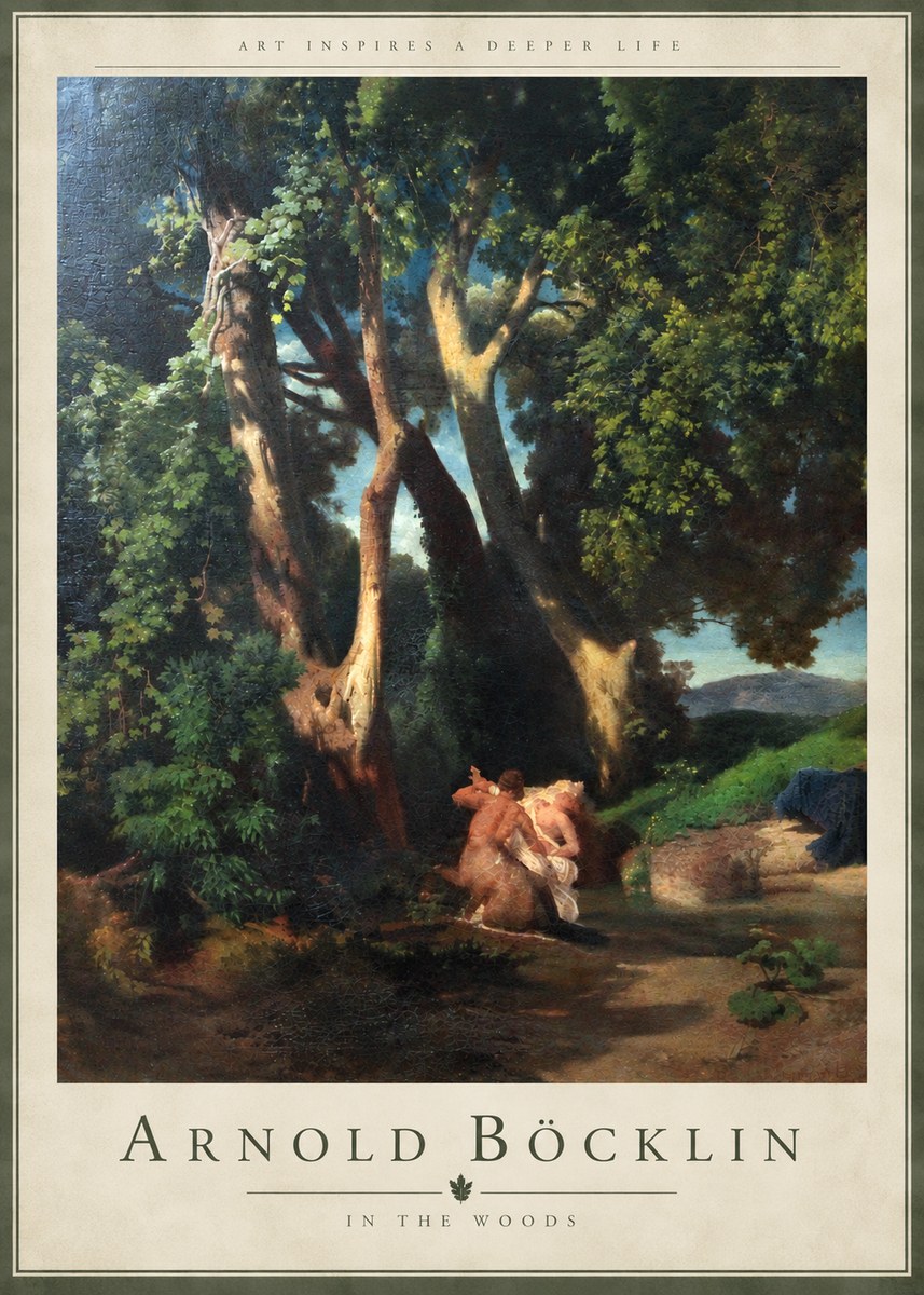 Arnold Böcklin In the Woods No5 - Plakát