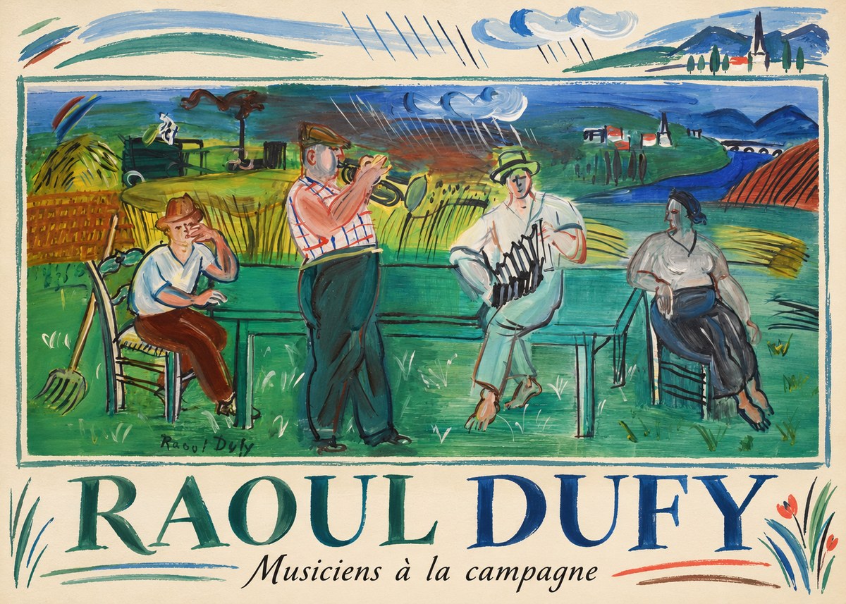 Raoul Dufy Musiciens À La Campagne No1 - Plakát