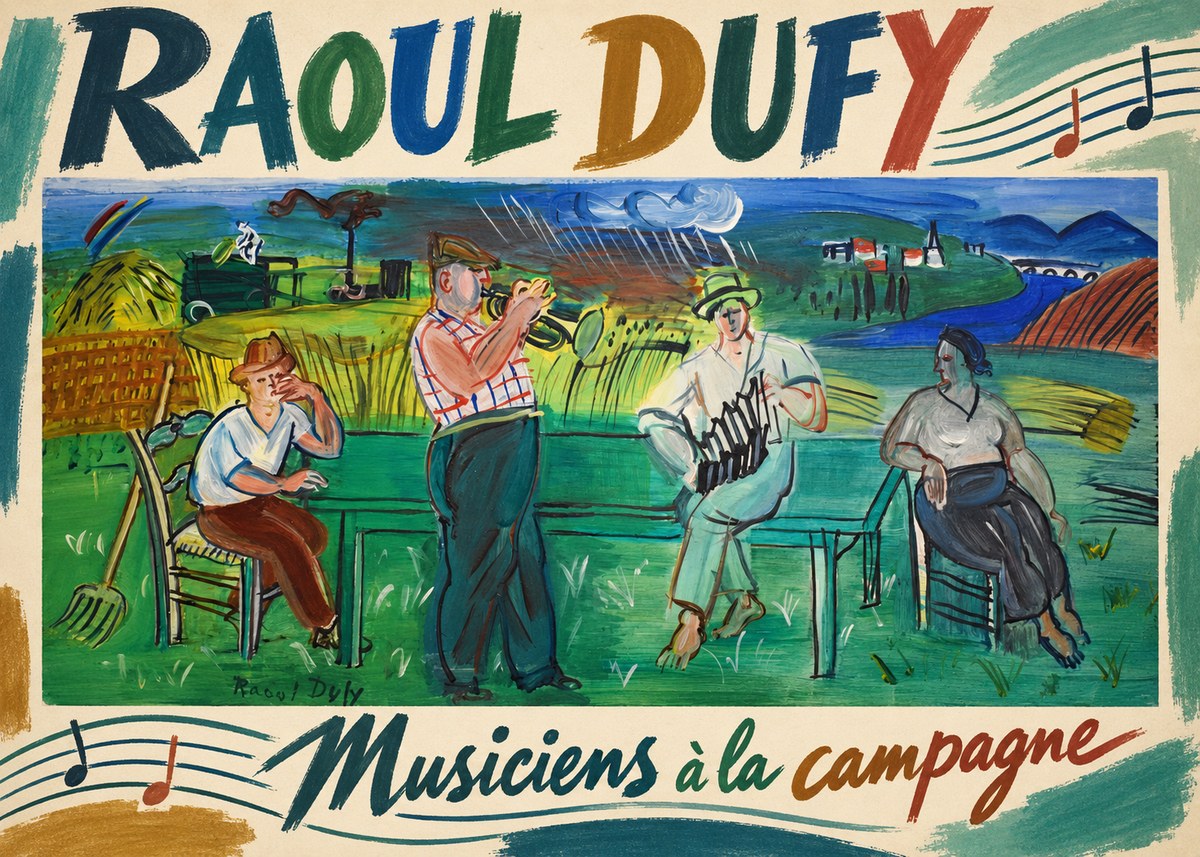Raoul Dufy Musiciens À La Campagne No3 - Plakát