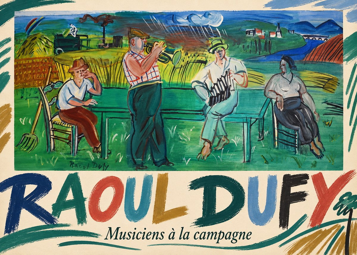 Raoul Dufy Musiciens À La Campagne No5 - Plakát