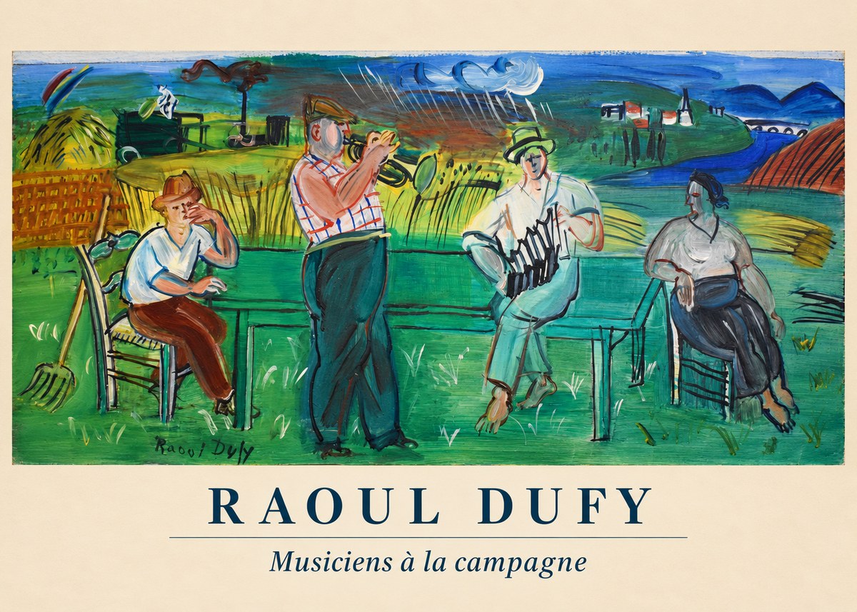 Raoul Dufy Musiciens À La Campagne No6 - Plakát