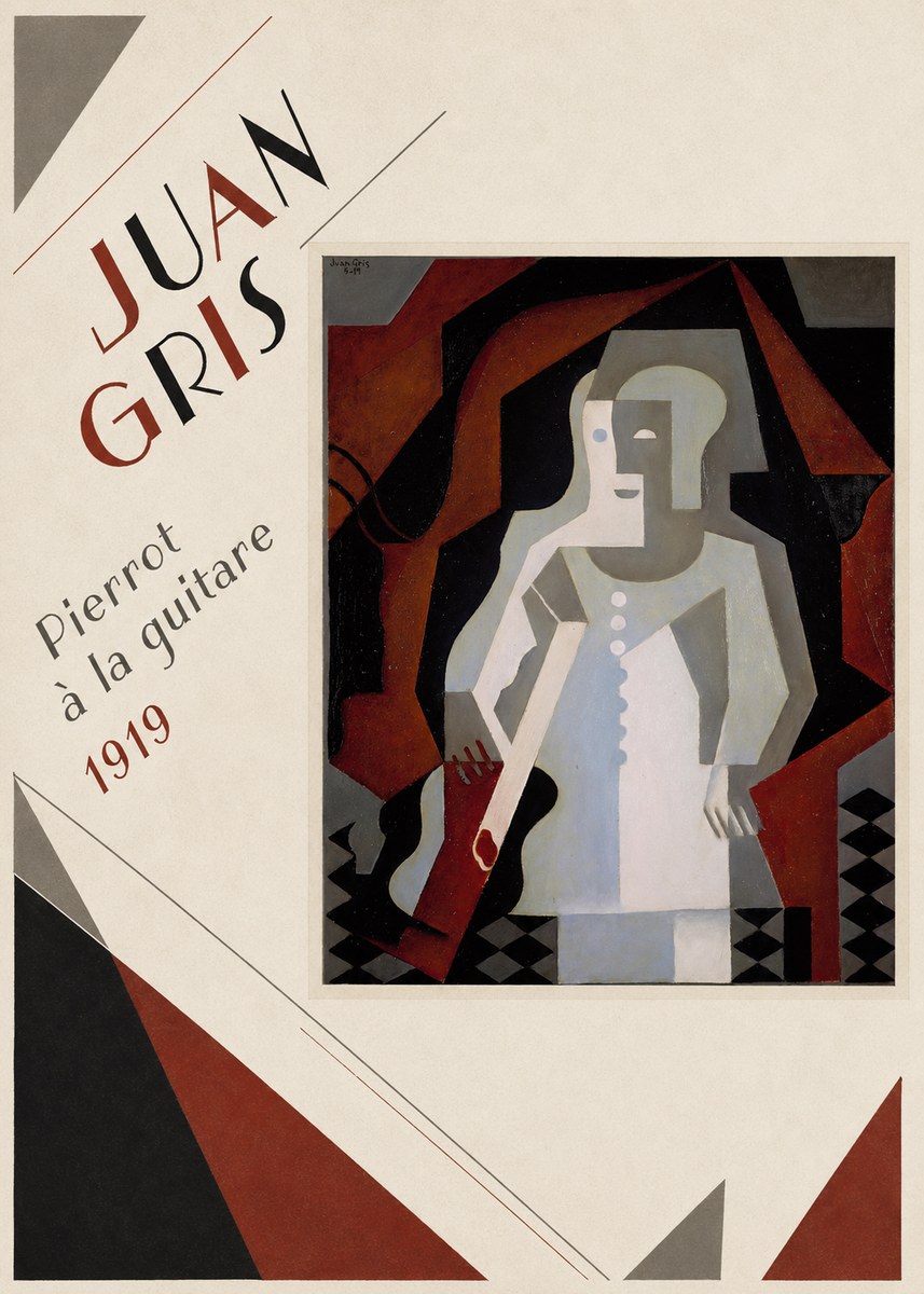 Juan Gris Pierrot À La Guitare No5 - Plakát