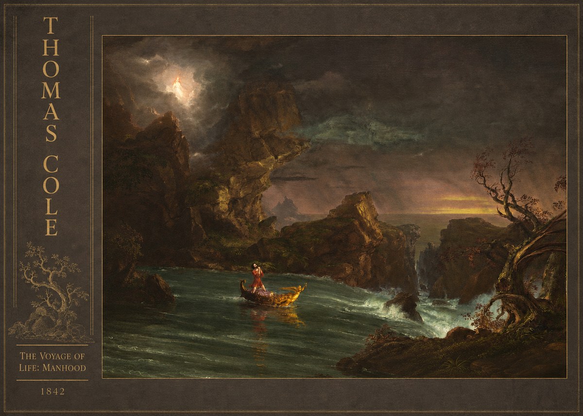 Thomas Cole The Voyage of Life: Manhood III No3 - Plakát
