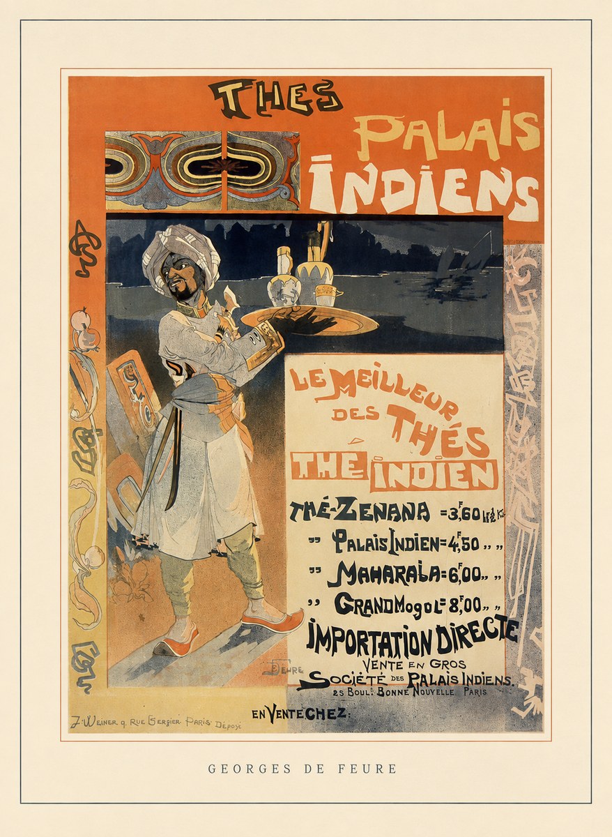 Georges de Feure Palais Indiens No4 - Plakát