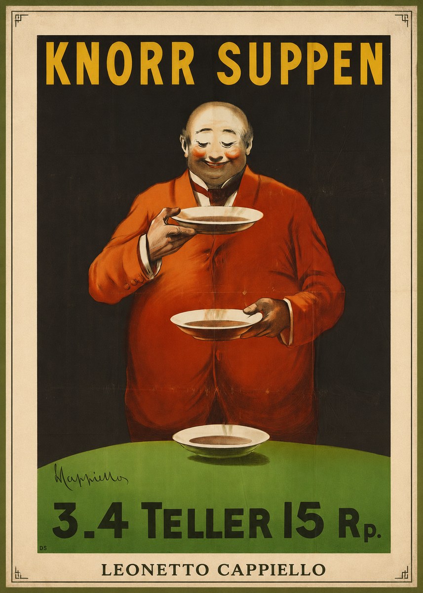Leonetto Cappiello Knorr Suppen No3 - Plakát