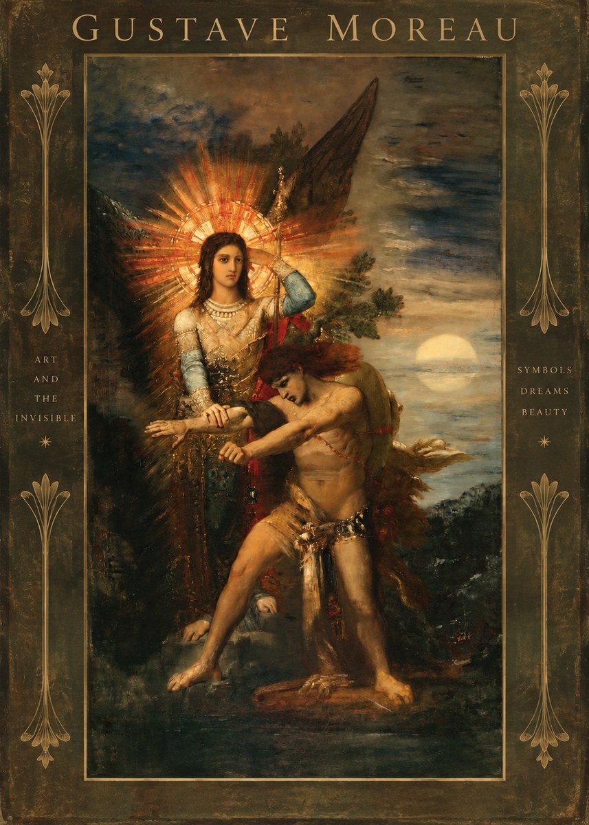 Gustave Moreau The Archangel Michael No2 - Plakát