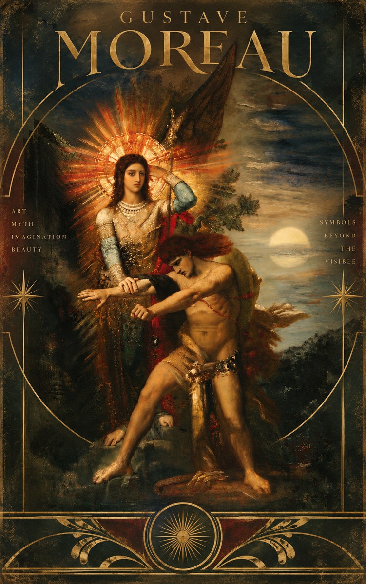 Gustave Moreau The Archangel Michael No6 - Plakát