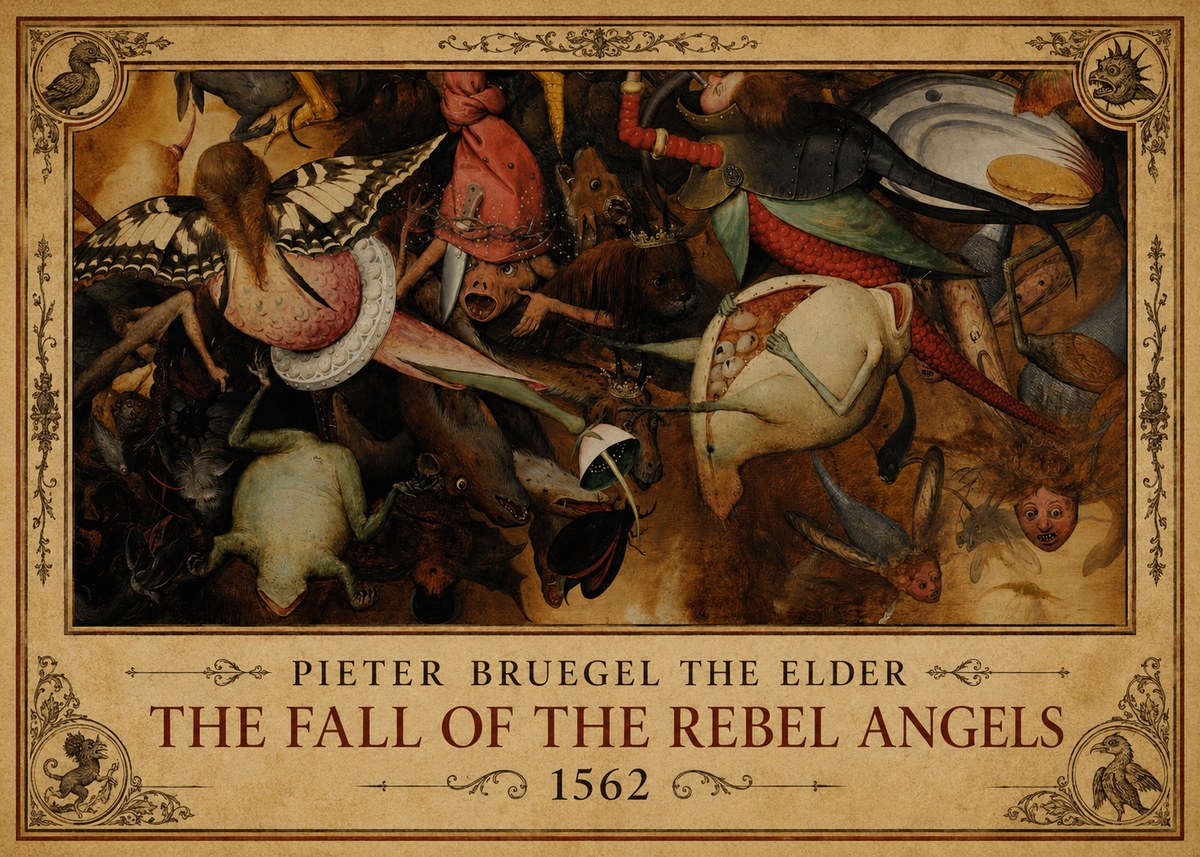 Pieter Bruegel The Fall of the Rebel Angels V No1 - Plakát