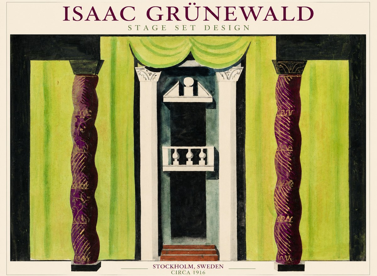 Isaac Grünewald Stage Set Design No1 - Plakát