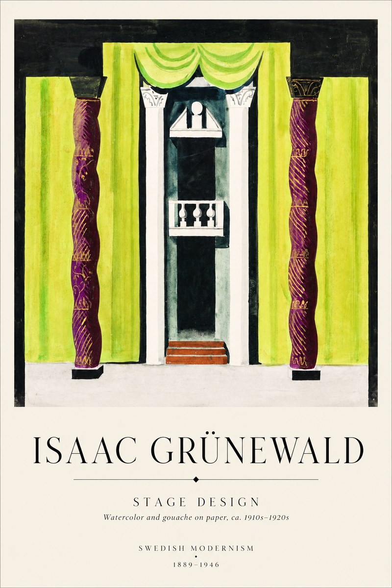 Isaac Grünewald Stage Set Design No2 - Plakát