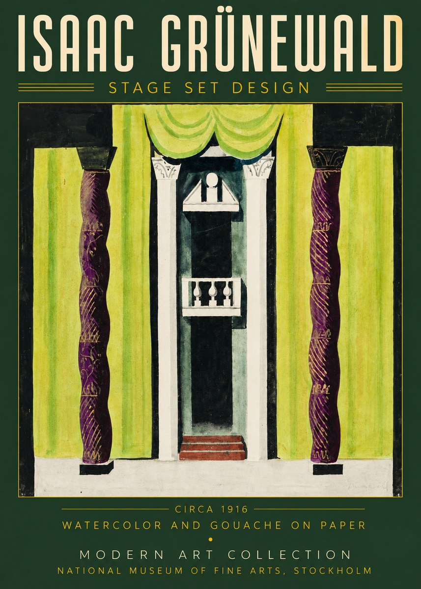 Isaac Grünewald Stage Set Design No4 - Plakát