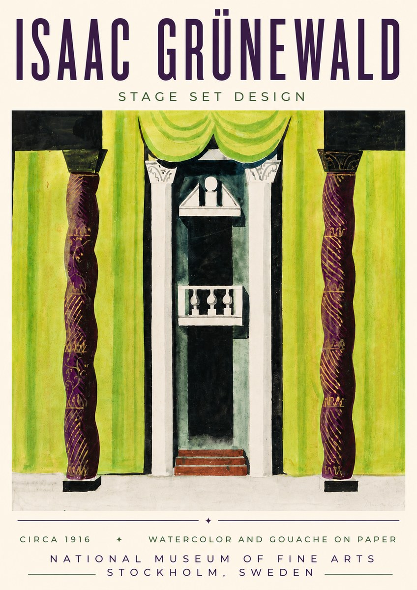Isaac Grünewald Stage Set Design No6 - Plakát