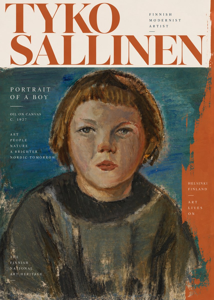 Tyko Sallinen Portrait of a Boy No3 - Plakát
