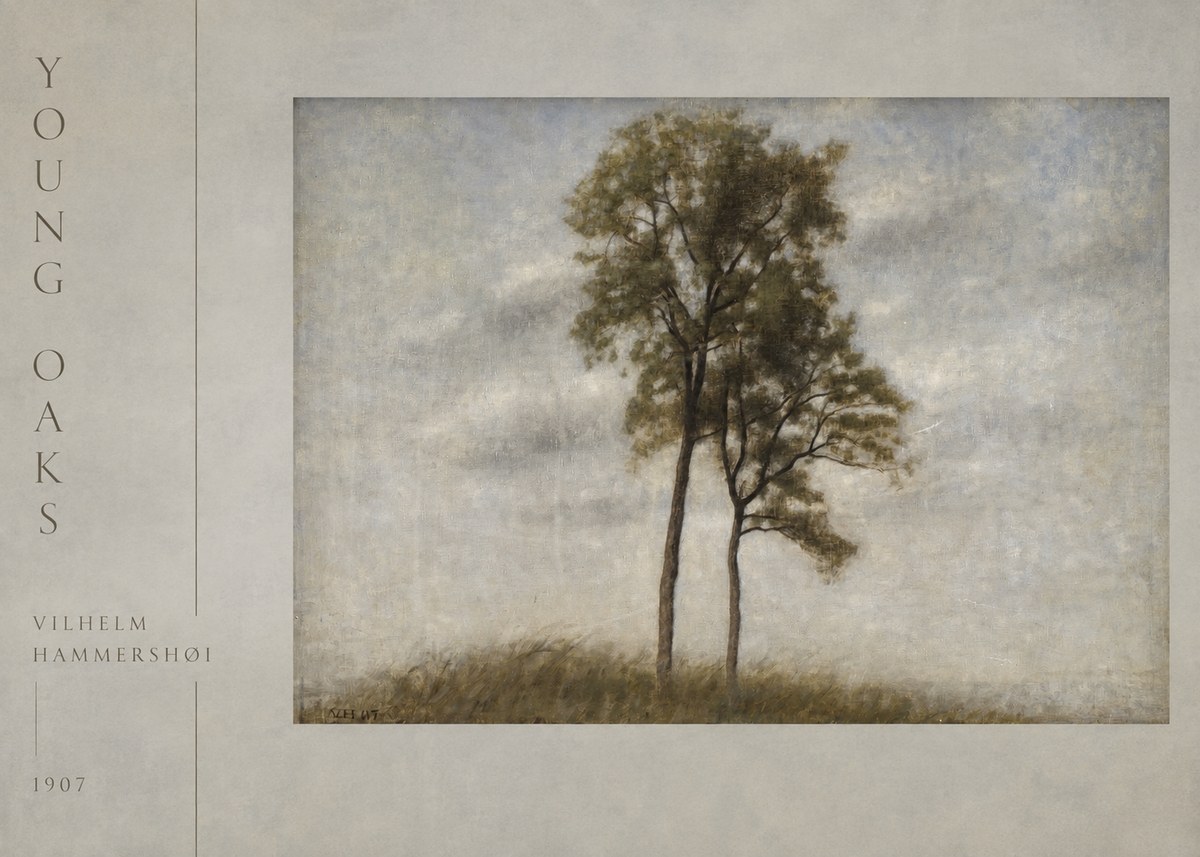 Vilhelm Hammershøi Young Oaks No3 - Plakát