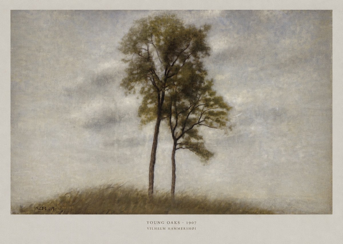 Vilhelm Hammershøi Young Oaks No6 - Plakát