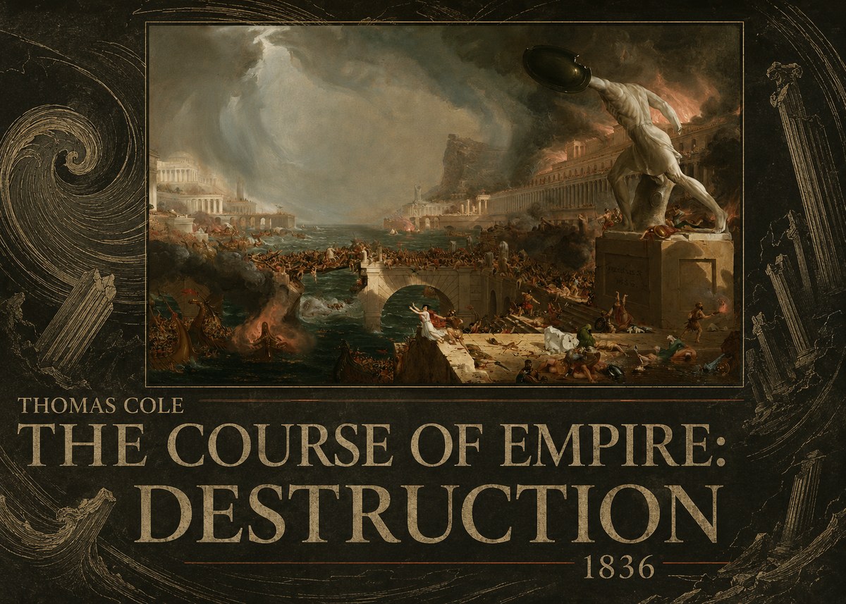 Thomas Cole The Course of Empire: Destruction No6 - Plakát
