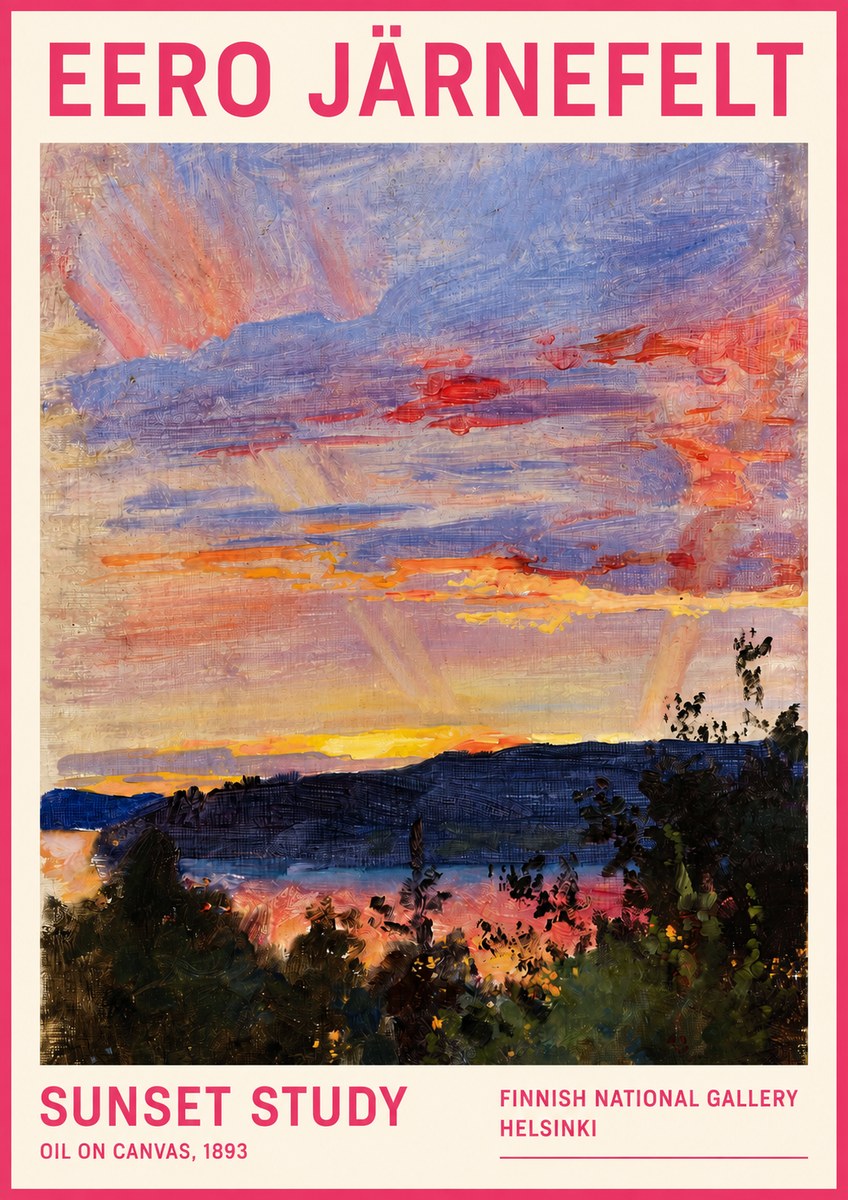 Eero Järnefelt Sunset Study No2 - Plakát