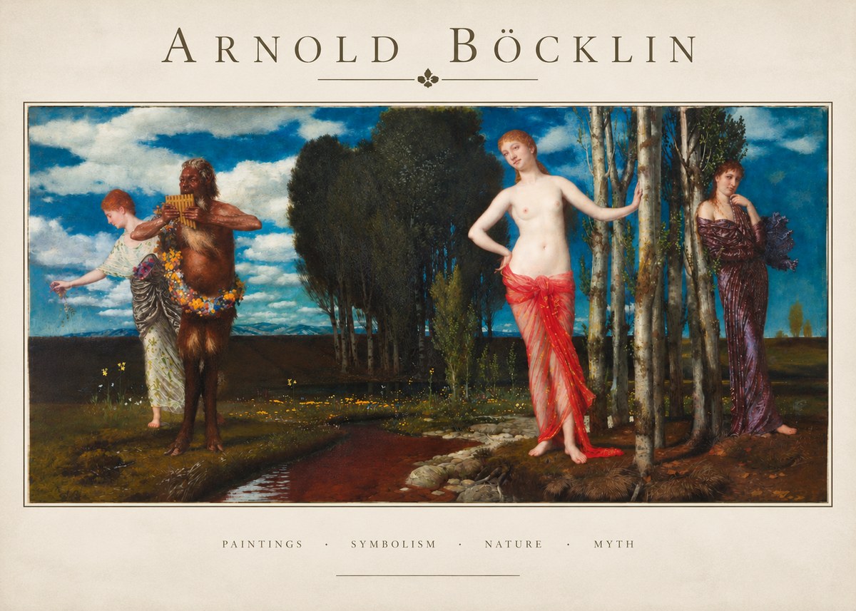 Arnold Böcklin Spring Evening No3 - Plakát
