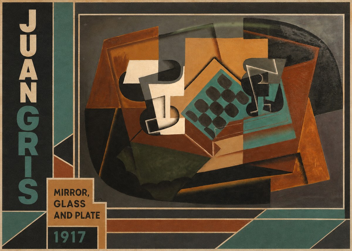 Juan Gris Mirror, Glass and Plate No4 - Plakát