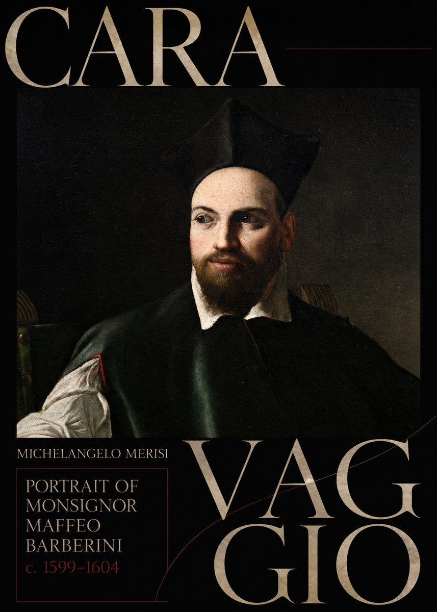 Michelangelo Merisi da Caravaggio Portrait of Monsignor Maffeo Barberini No6 - Plakát