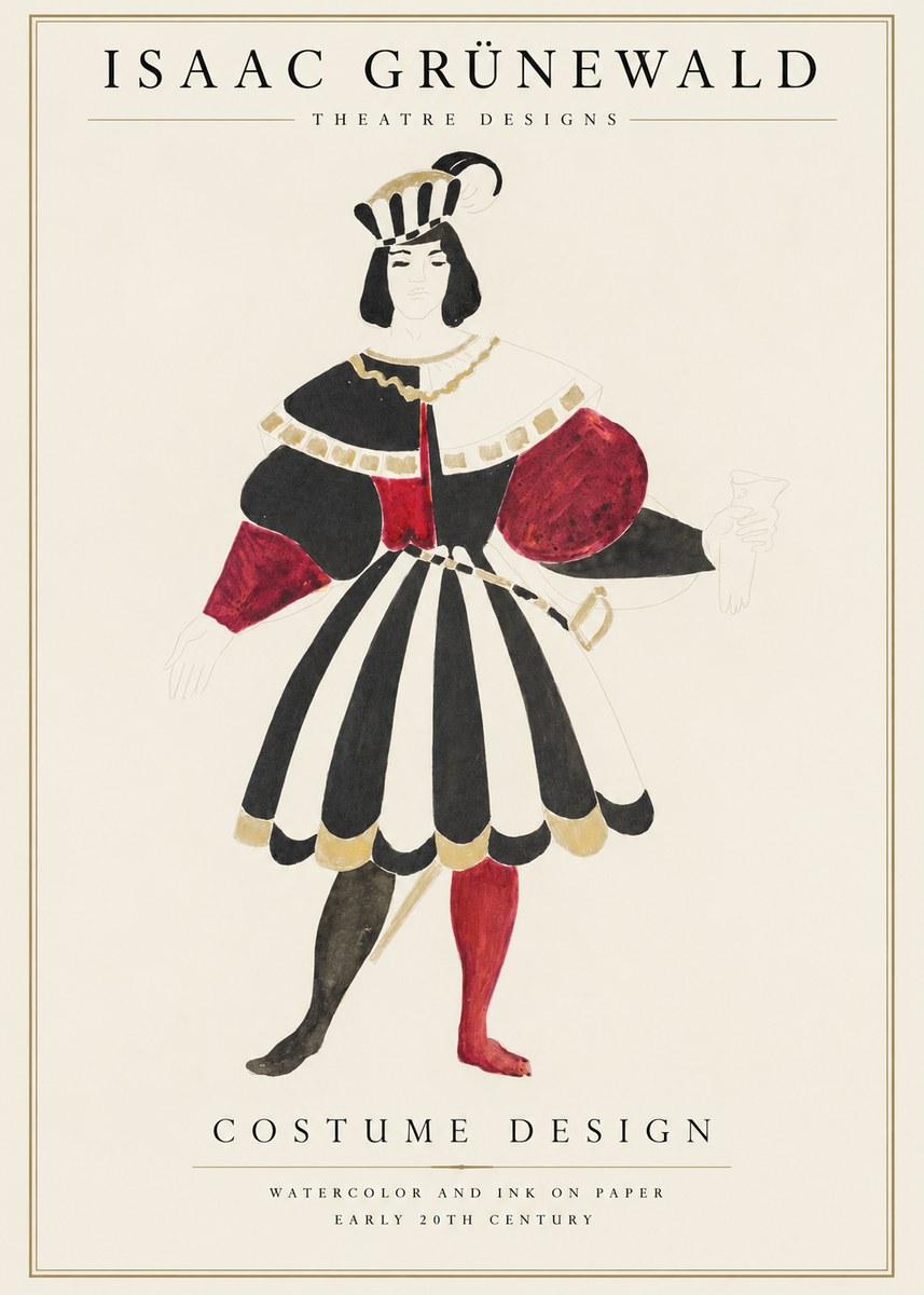 Isaac Grünewald Costume Design XI No1 - Plakát