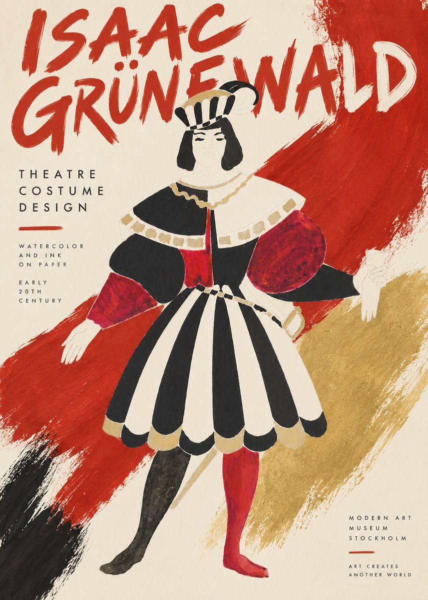Isaac Grünewald Costume Design XI No3 - Plakát