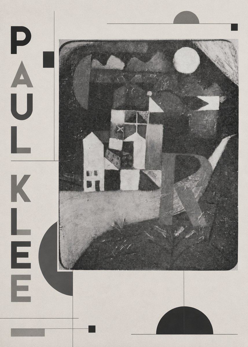 Paul Klee Village in the Mountains No2 - Plakát