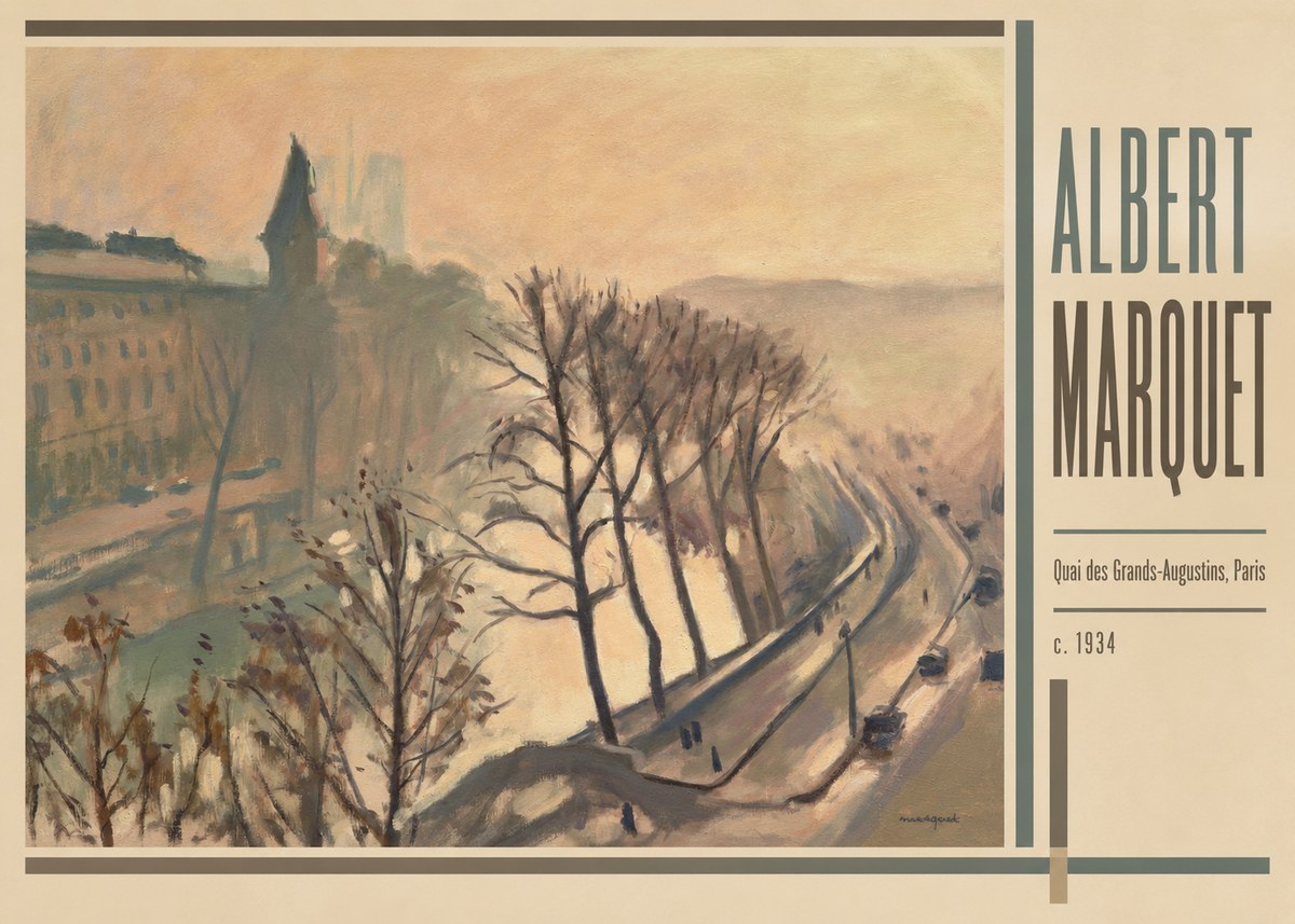 Albert Marquet Quai Des Grands-augustins, Paris · C. 1934 No2 - Plakát
