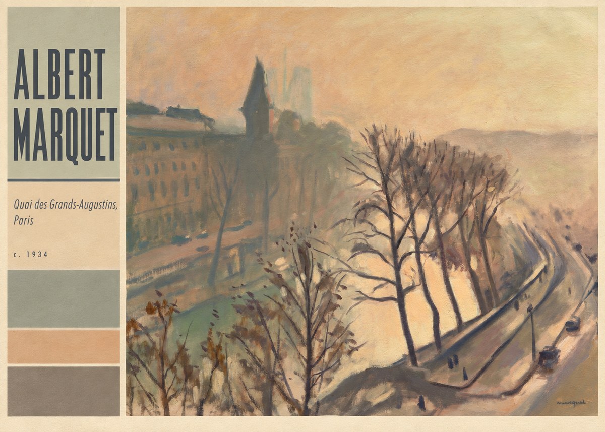 Albert Marquet Quai Des Grands-augustins, Paris · C. 1934 No4 - Plakát