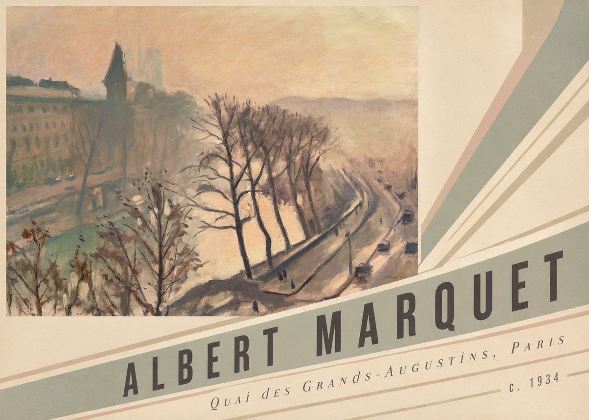Albert Marquet Quai Des Grands-augustins, Paris · C. 1934 No5 - Plakát