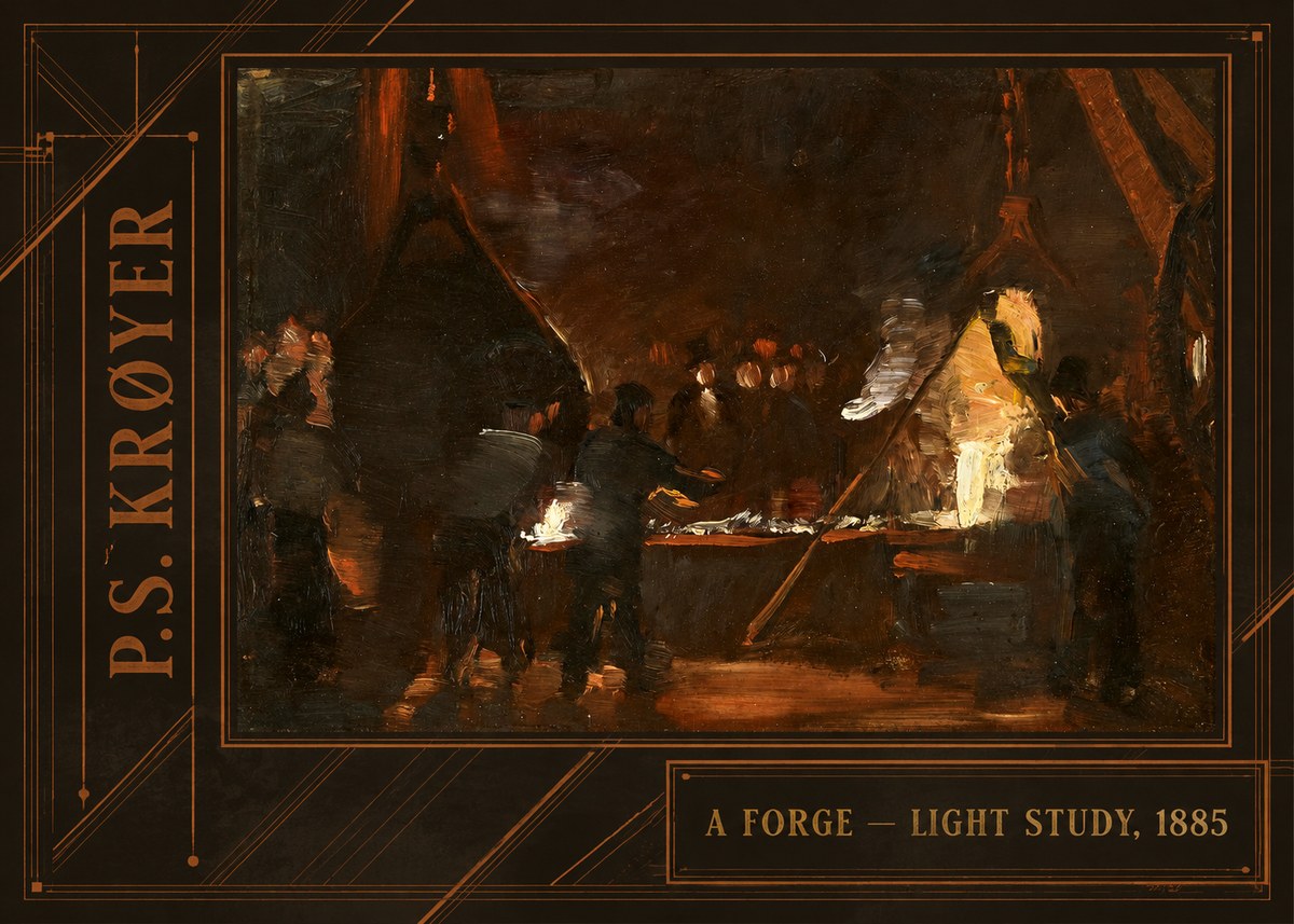 P.S. Krøyer A Forge — Light Study, 1885 No2 - Plakát