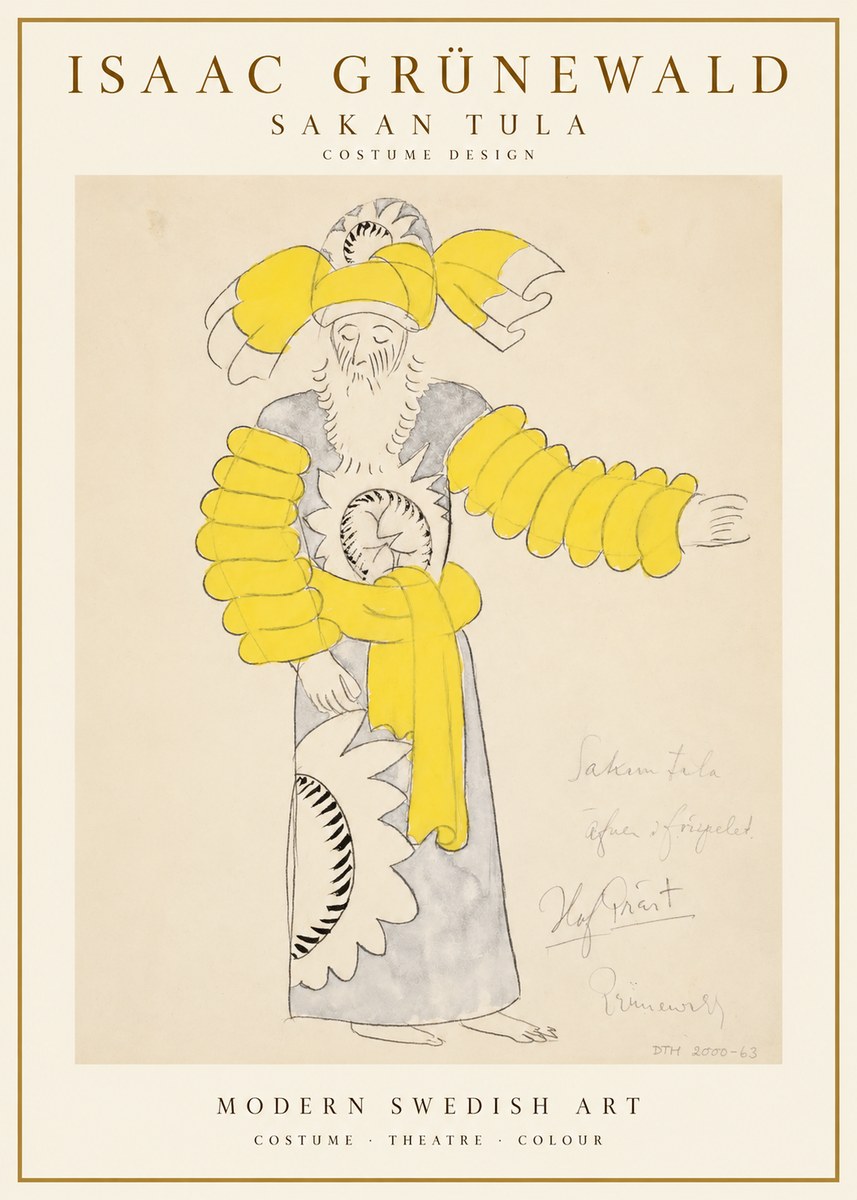 Isaac Grünewald Sakan Tula - Costume Design No1 - Plakát