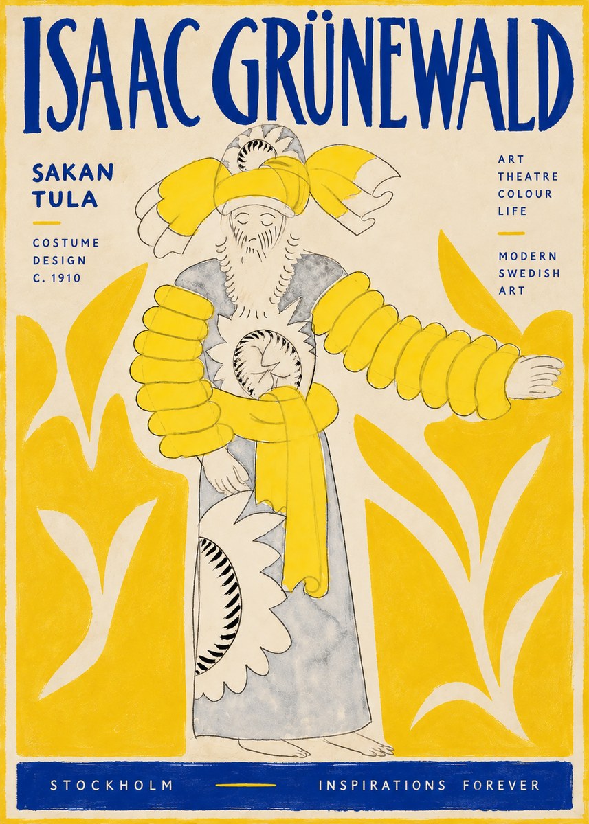 Isaac Grünewald Sakan Tula - Costume Design No6 - Plakát