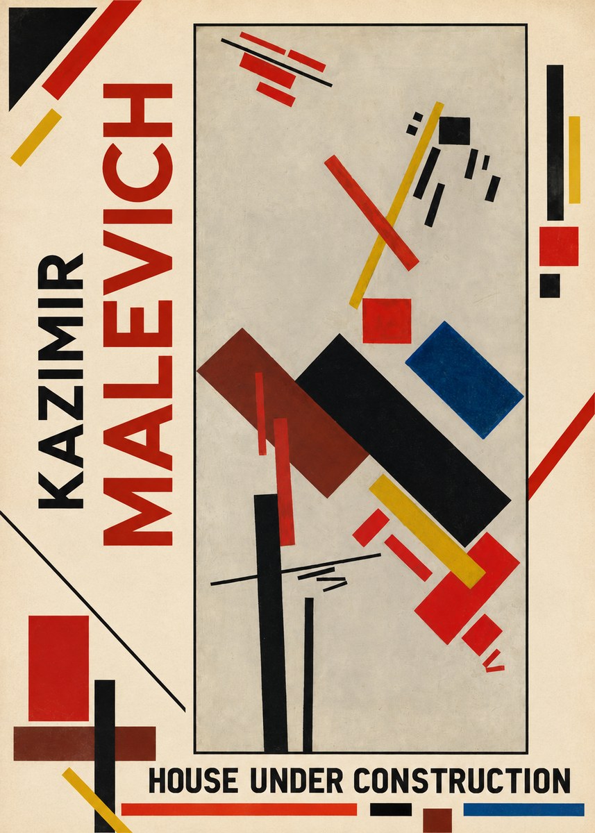 Kazimir Malevich House Under Construction No1 - Plakát