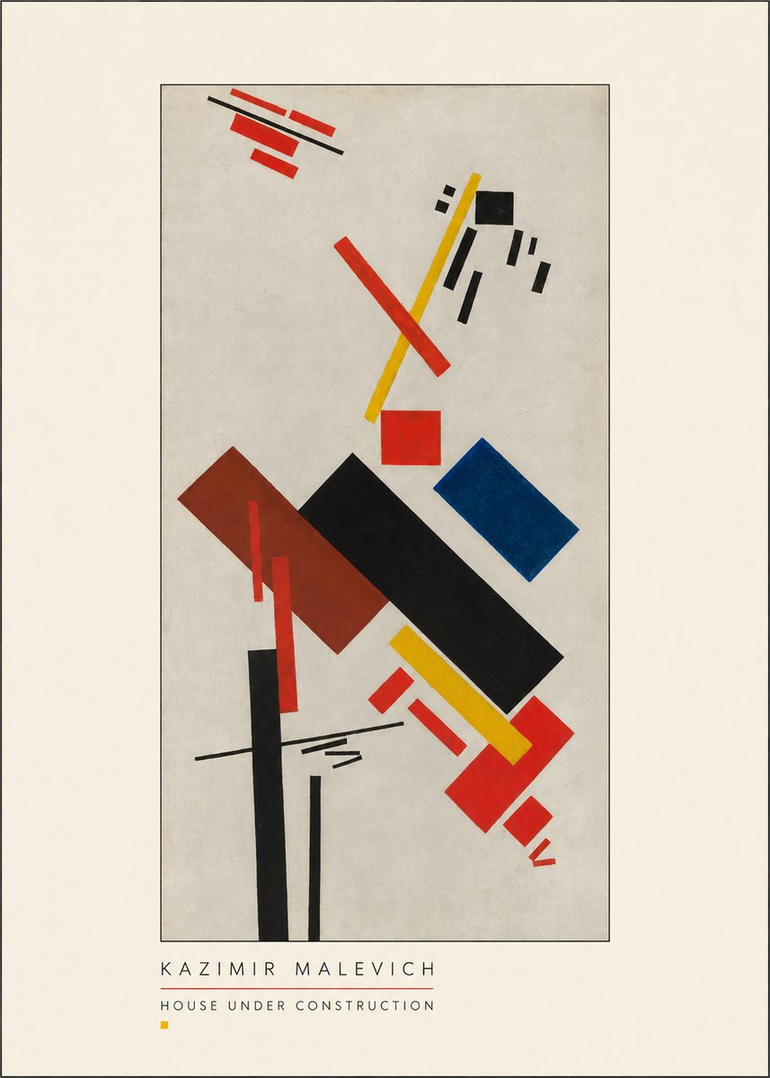 Kazimir Malevich House Under Construction No3 - Plakát