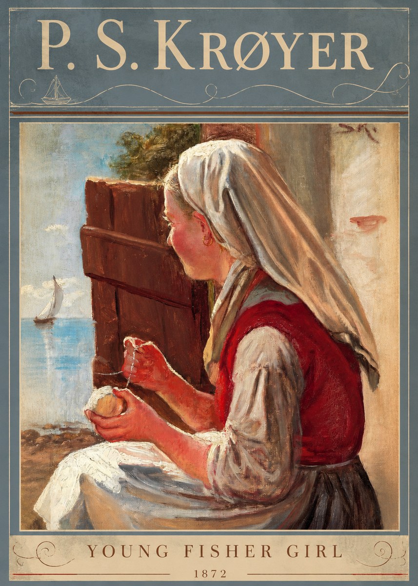 P.S. Krøyer Young Fisher Girl No6 - Plakát