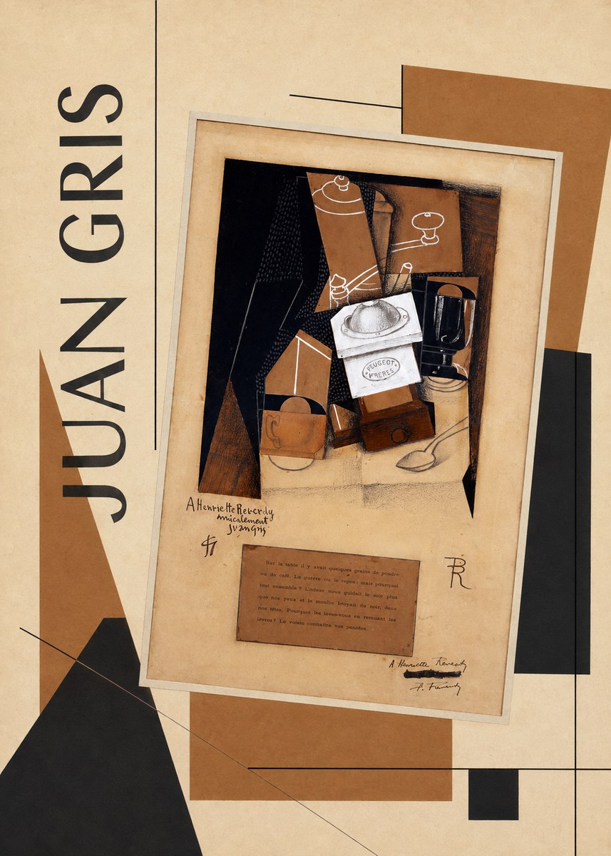 Juan Gris Still Life with Coffee Grinder II No2 - Plakát